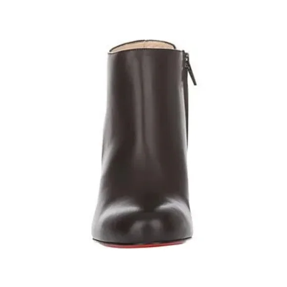 Christian Louboutin Red-Bottomed Leather Belle Ankle Boot Black Booties 38.5 - Picture 4 of 14